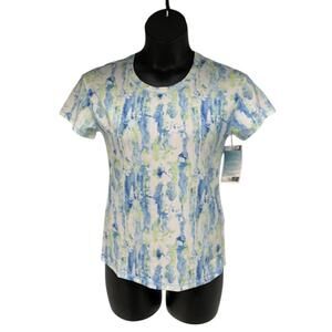 Gymwrap Everyday Scoop Neck Tee with High-Low Hem Water Lily Blue - Regular